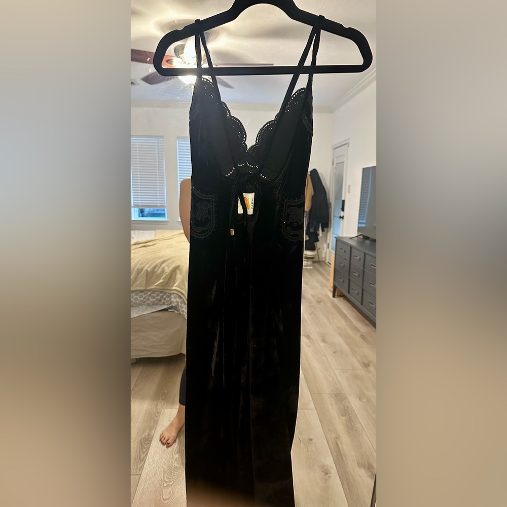 Farm Rio Velvet Slip Dress - Picture 5 of 6